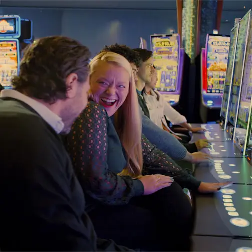 People playing slots
