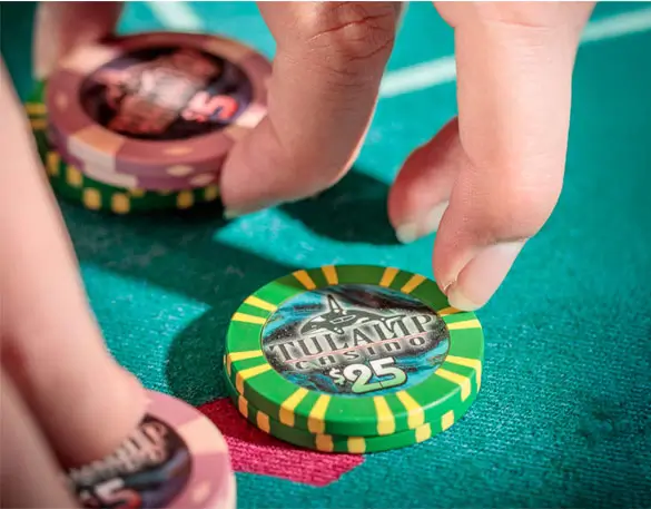 Chips on a table