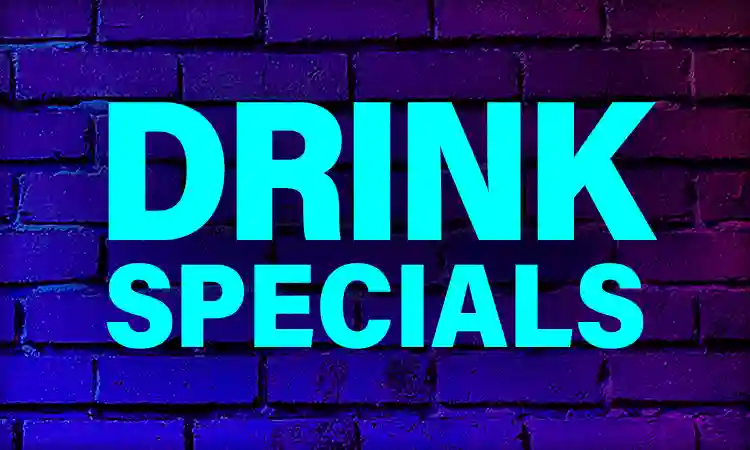 Bingo Bar Drink Specials for the month